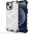 Lunso - Honinggraat Armor Backcover hoes - Geschikt voor iPhone 13 Mini - Wit