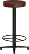 vidaXL - Barkrukken - 2 - st - 66 - cm - echt - leer