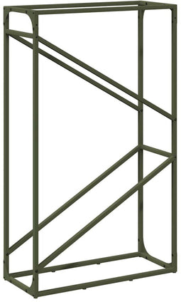 vidaXL - Brandhoutrek - 60x25x100 - cm - koudgewalst - staal - olijfgroen