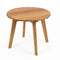 Coast Bijzettafel - Ronde Tuintafel van Massief Acaciahout - 43 x 43 x 35 cm - Naturel