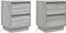 vidaXL - Nachtkastjes - met - LED-verlichting - - - 2 - stuks - - - Grijs - Sonoma - - - 39x34.5x50 - cm