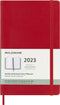 Moleskine 12 Maanden Agenda - 2023 - Wekelijks - Large - Zachte Kaft - Rood
