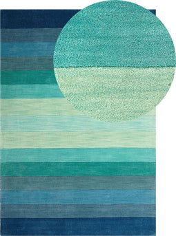 MAILSI - Vloerkleed - Blauw - Wol