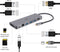 Gembird A-CM-COMBO5-05 - USB hub - 1x Ethernet 1Gbps 1x HDMI 3x USB 3.2 type-C - Grijs