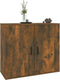 vidaXL - Dressoir - 80x33x70 - cm - bewerkt - hout - gerookt - eikenkleurig