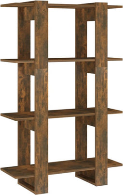 vidaXL - Boekenkast/kamerscherm - 80x30x123,5 - cm - gerookt - eikenkleurig