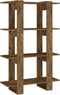 vidaXL - Boekenkast/kamerscherm - 80x30x123,5 - cm - gerookt - eikenkleurig