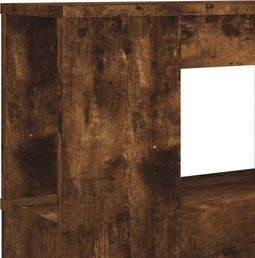 Hoofdeinde met LED 180x18,5x103,5 cm bewerkt hout gerookt eiken
