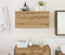 vidaXL - Badkamerwandkast - 80x25x40 - cm - bewerkt - hout - artisanaal - eikenkleur