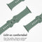 imoshion Siliconen⁺ bandje - Geschikt voor Apple Watch 1, 2, 3, 4, 5, 6, 7, 8, 9, 10 (42 mm), SE - 38/40/41 mm - Groen - S/M
