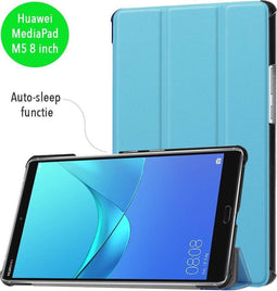 3-Vouw sleepcover hoes - Geschikt voor Huawei MediaPad M5 8.4 inch - lichtblauw