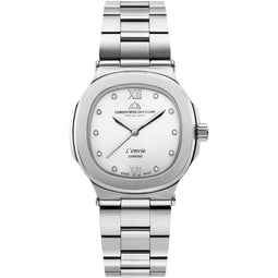 Christophe Duchamp L’envie Silver Sunray - Luxe Herenhorloge - Silver Sunray Wijzerplaat - Zilverkleurig