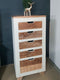 SVJ Bureaukast Rechthoekig - 35 x 40 x 92 cm - Mangohout - Wit/Bruin