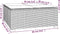 vidaXL - Tuintafel - 60x60x30 - cm - poly - rattan - en - glas - grijs