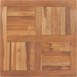 vidaXL - Tafelblad - vierkant - 80x80x2,5 - cm - massief - teakhout