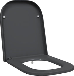 vidaXL - Snelle - Montage - Toiletbril - met - Zachte - Sluiting - Duroplast - Antraciet