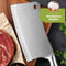 HI NATURE™ Hakmes RVS - Chopping Hakmes - Vlijmscherp Breed Lemmet 29cm - Zilver