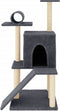 vidaXL - Kattenmeubel - met - sisal - krabpalen - 110,5 - cm - donkergrijs