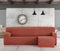 Hoes voor chaise longue met korte armleuning links Eysa TROYA Oranje 170 x 110 x 310 cm