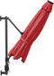 vidaXL - Wandparasol - 290 - cm - felrood