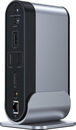Baseus CAHUB-HG0G - Multifunctionele Type-C HUB Adapter - 16 poorten 4K HDMI - Donkergrijs