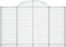vidaXL - Schanskorven - 4 - st - gewelfd - 200x30x120/140 - cm - ijzer