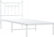 vidaXL - Bedframe - met - hoofdbord - zonder - matras - metaal - wit - 75x190 - cm