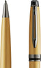 Waterman Expert Balpen | Metallic gouden lak met rutheniumdetails | Medium punt | Blauwe inkt | Met geschenkverpakking