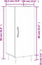 vidaXL - Dressoir - 34,5x34x90 - cm - bewerkt - hout - gerookt - eiken