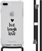 iMoshion Hoesje Geschikt voor iPhone 8 Plus / 7 Plus Hoesje Met Koord - iMoshion Design Hoesje met Koord - Zwart / Transparant / Live Laugh Love