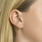 Glams oorringen - Ronde buis - Scharnier-sluiting - Zilver