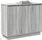 vidaXL - Dressoir - met - LED - - - Grijs - Sonoma, - 90x32x75 - cm, - Gemaakt - van - Houtcomposiet