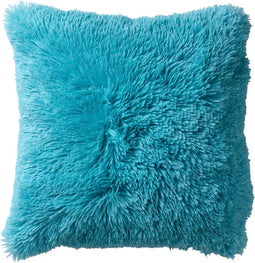 Dutch Decor FLUFFY - Kussenhoes unikleur 45x45 cm - Antigua Sand - blauw - met rits