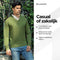 Milanoro Herenpullover - Overhemdkraag - Groen - M