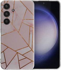 imoshion Hoesje Geschikt voor Samsung Galaxy S24 Hoesje Siliconen - imoshion Design hoesje - Meerkleurig / Pink Graphic