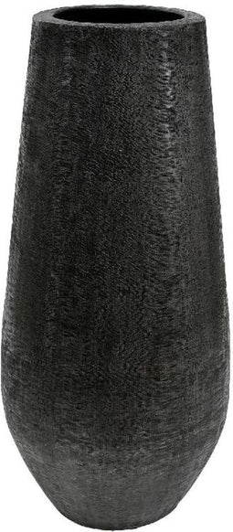 PTMD Xelby Bloempot - H69 x Ø34 cm - Aluminium - Zwart
