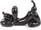 Hond - balloondog - playing dog - spelende hond - zwart - keramiek - 24x9x14 cm