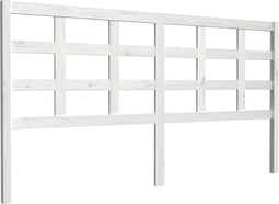 vidaXL - Hoofdbord - 185,5x4x100 - cm - massief - grenenhout - wit