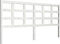 vidaXL - Hoofdbord - 185,5x4x100 - cm - massief - grenenhout - wit