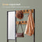O'DADDY® Garderoberek - Kapstok - Schoenrek - Spiegel - Vintage Look - Zwart en bruin