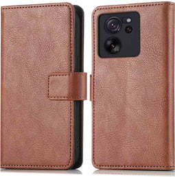 iMoshion Hoesje Geschikt voor Xiaomi 13T Pro / 13T Hoesje Met Pasjeshouder - iMoshion Luxe Bookcase - Bruin