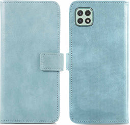 iMoshion Hoesje Geschikt voor Samsung Galaxy A22 (5G) Hoesje Met Pasjeshouder - iMoshion Luxe Bookcase - Lichtblauw