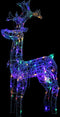 vidaXL - Kerstversiering - rendier - 90 - LED's - 60x16x100 - cm - acryl