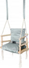 Houten 3 in 1 Meegroeischommel Schommel met Kussen - Licht Grijs - Baby Peuter Kleuter