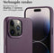 Accezz MagSafe Leather Backcover - Soft case - Krasbestendig - Paars (iPhone 14 Pro Max)
