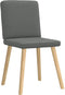 vidaXL - Eetkamerstoelen - 2 - st - stof - donkergrijs
