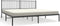 vidaXL - Bedframe - met - hoofdbord - metaal - zwart - 200x200 - cm