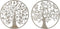 Wanddecoratie DKD Home Decor Wit Metaal Boomstructuur (2 pcs) (100 x 1 x 100 cm)