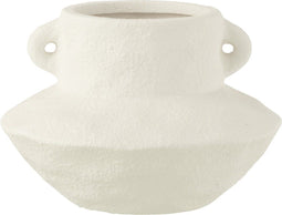 J-Line vaas Handle - keramiek - wit - small - Ø 20.5 cm