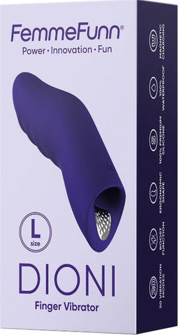 Dioni grote vingervibrator Donkerpaars